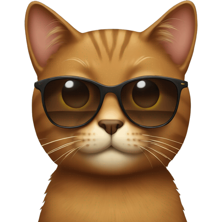 brown Cat with sunglasses emoji