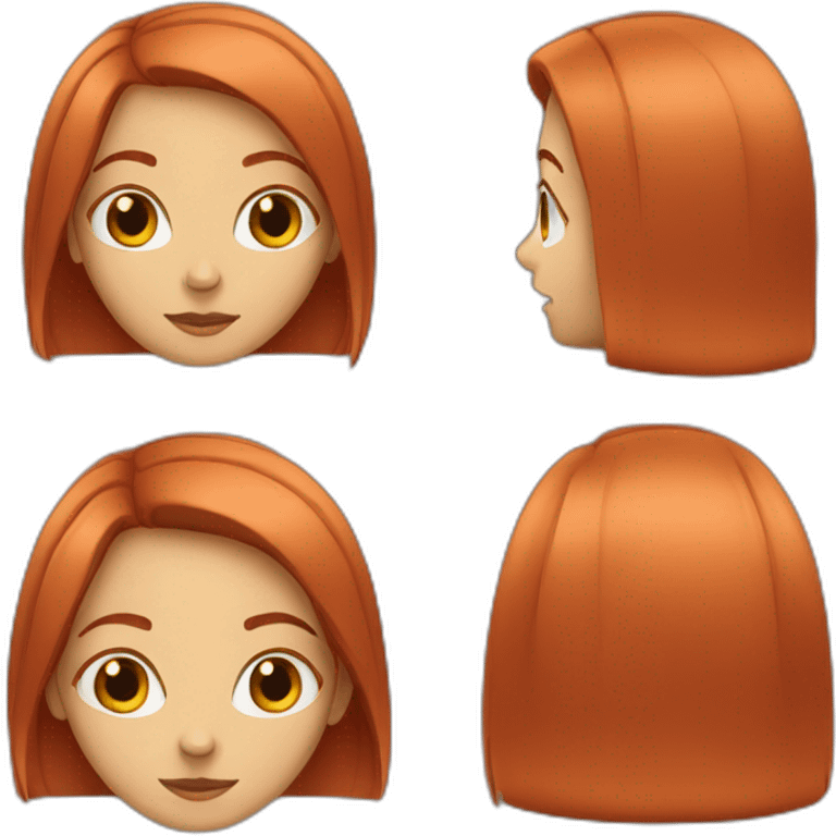 Girl with straight red hair emoji