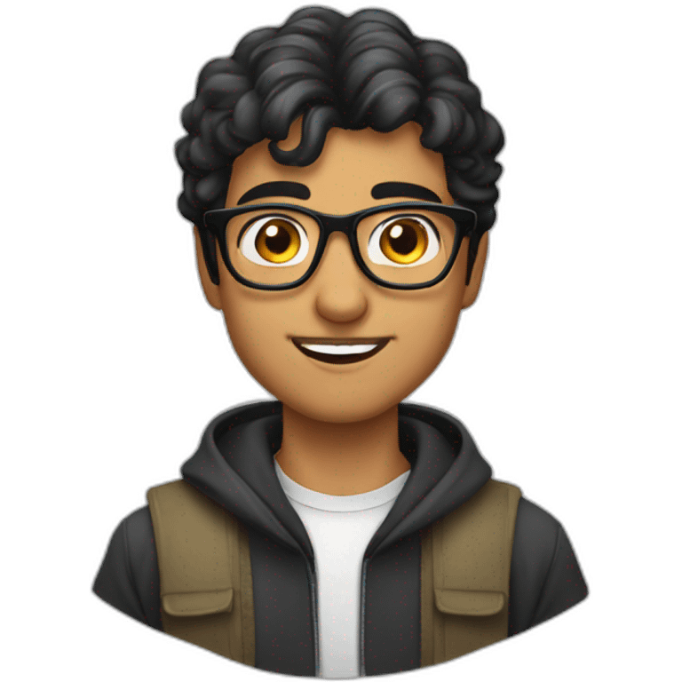 Yemeni arab With glasses young man emoji