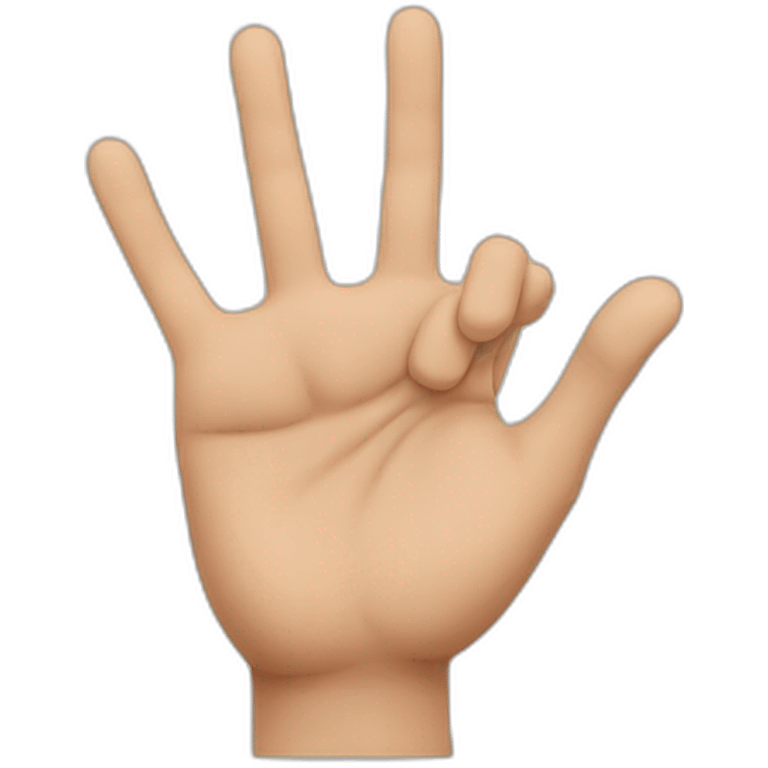 Hand showing 3 fingers emoji