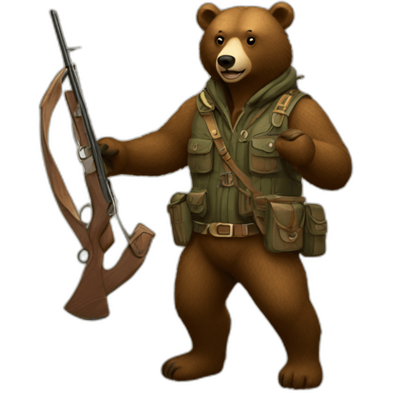 bear laid hunter emoji