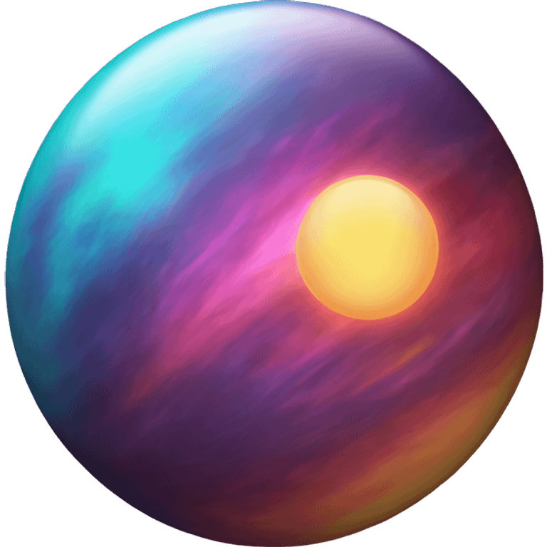 Colorful aura planet  emoji