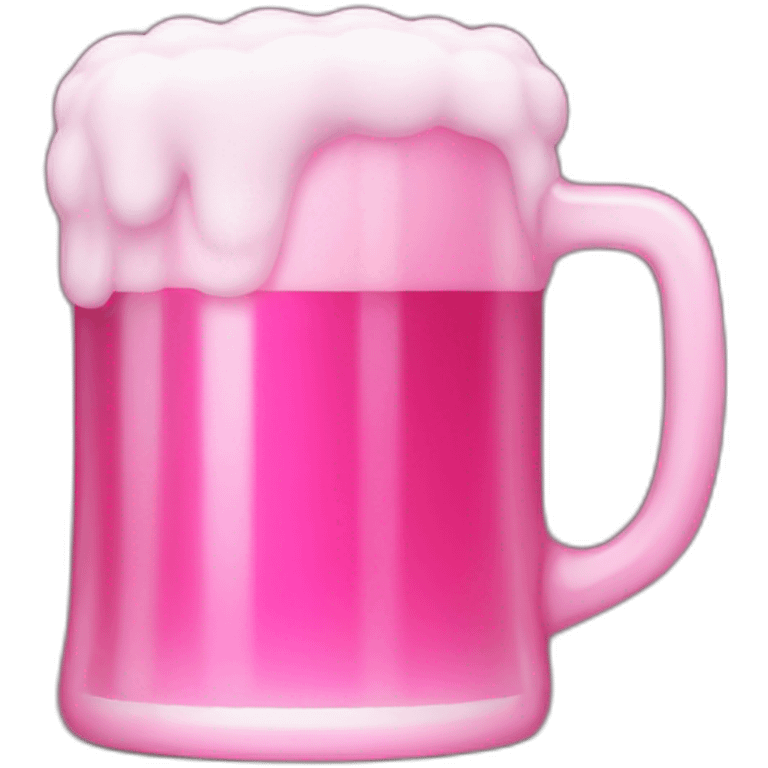 Pink beer emoji