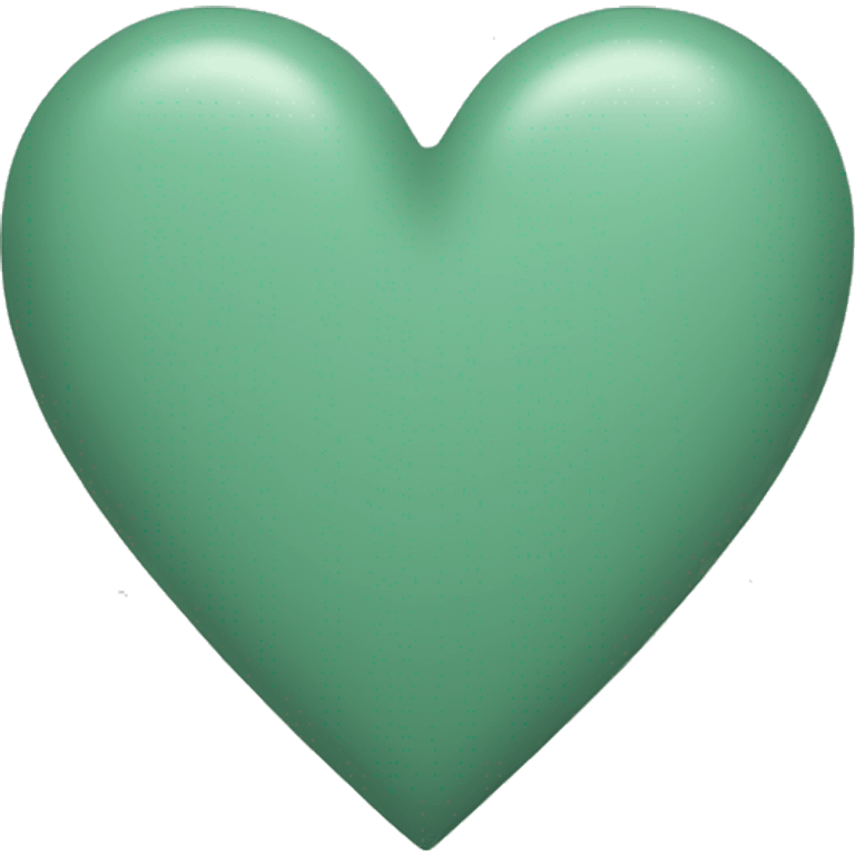 Dusty green heart emoji