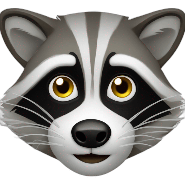 raccoon with dollar eyes emoji