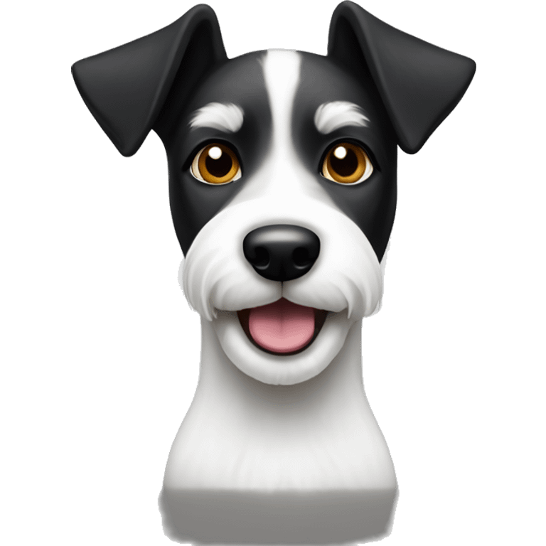 Black and white fox terrier emoji