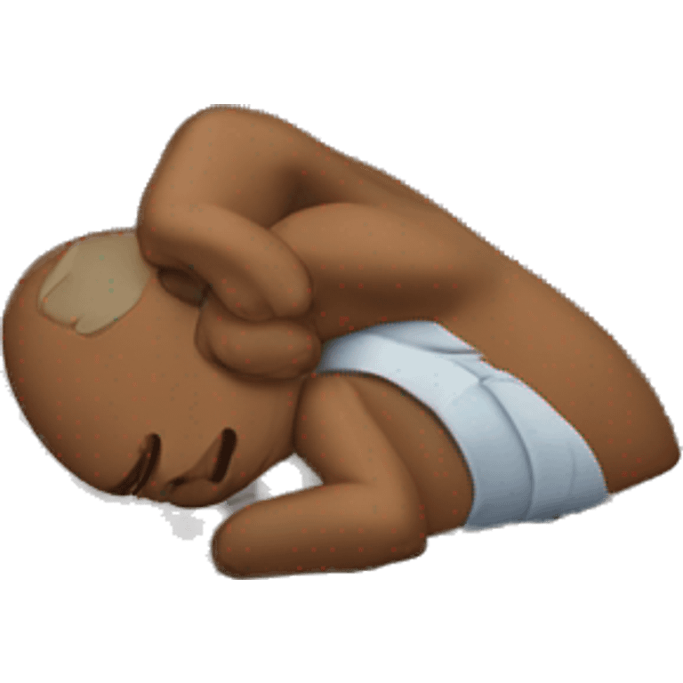 a frustrating man is sleeping emoji