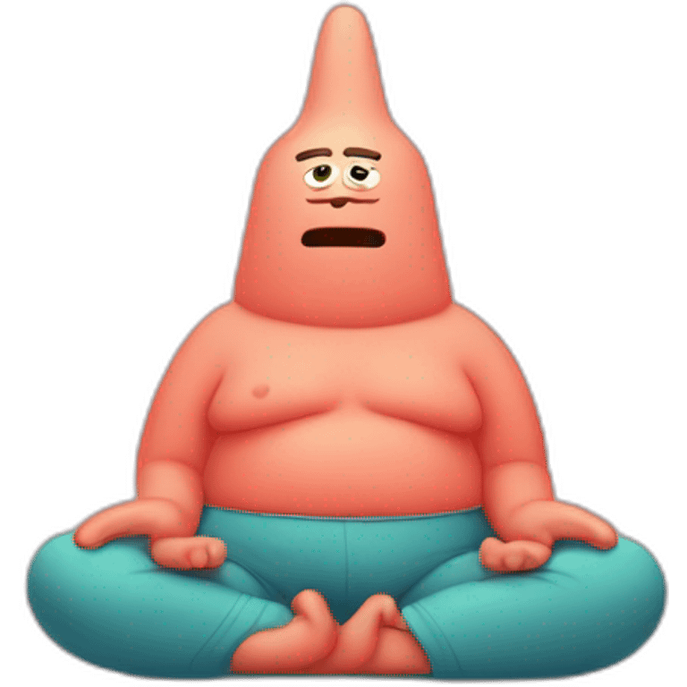 Patrick star doing a meditation emoji