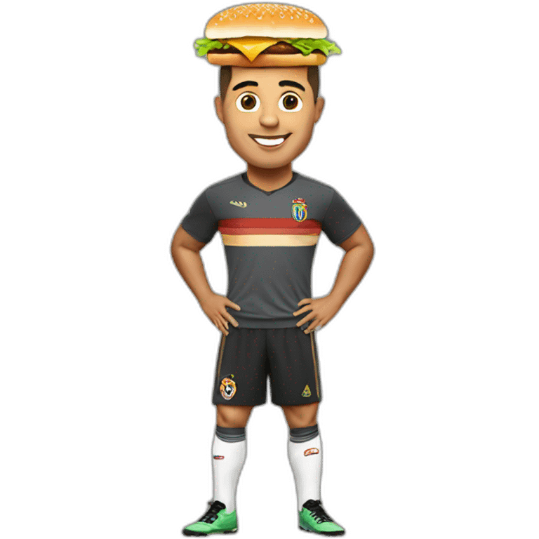 ronaldo with hamburgers emoji