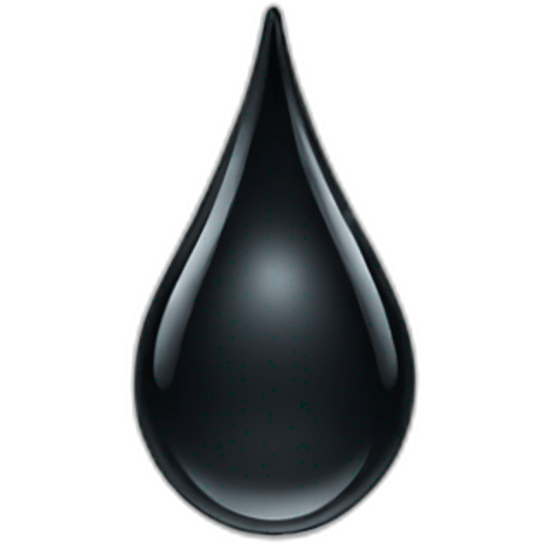 black water drop inside of [ ] emoji