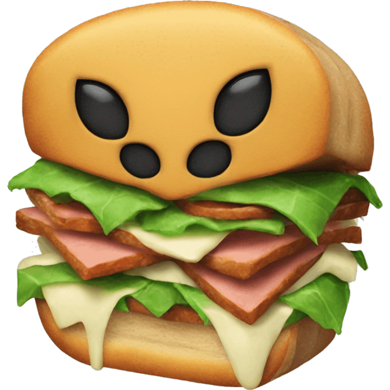 Eating sandwich Spider-Man  emoji