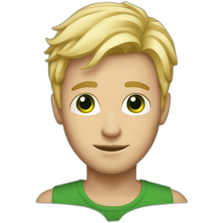 blonde hair man with green eyes  emoji