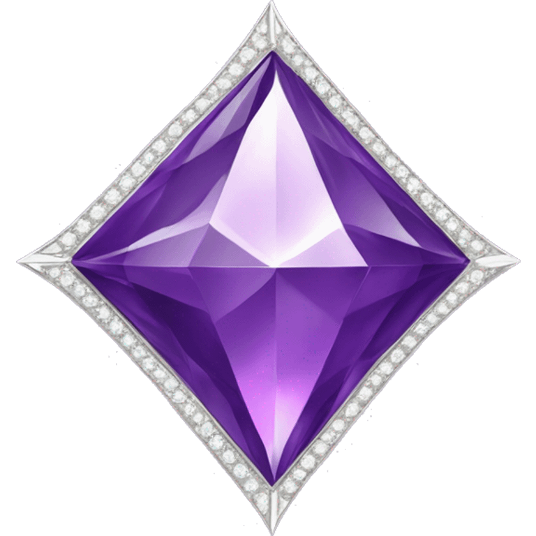 purple diamond star with silver margins emoji