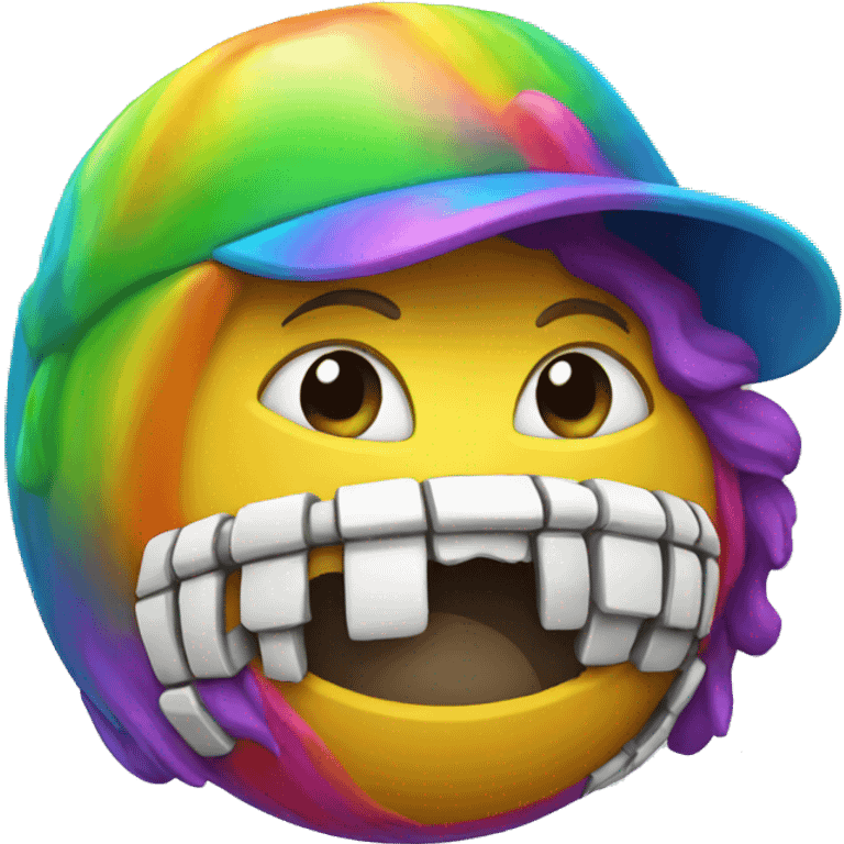 rainbow baseball emoji