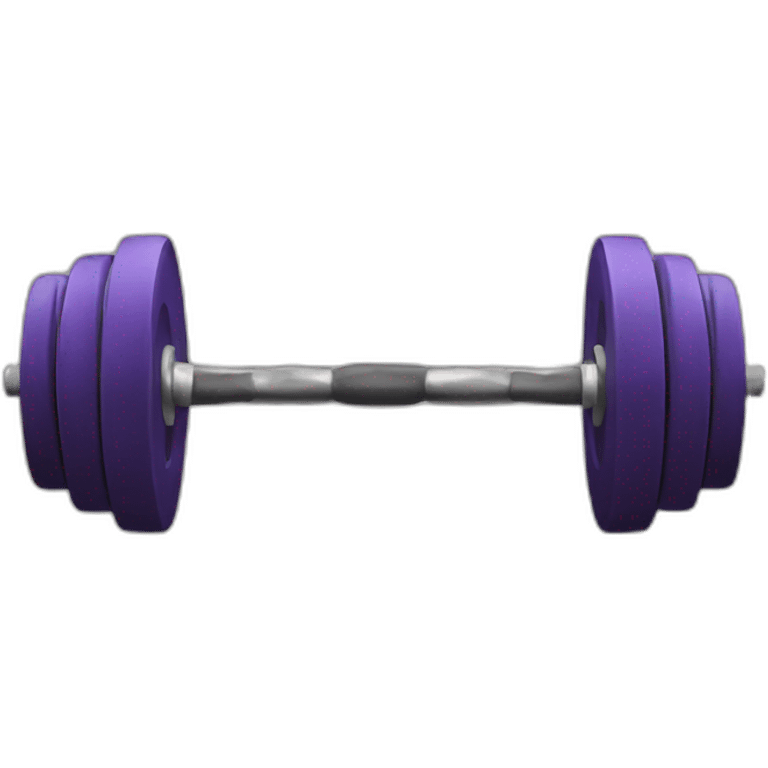 barbell with a face emoji