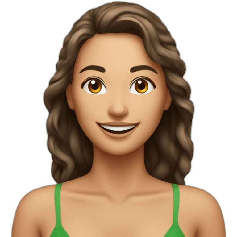 happy women in bikini emoji