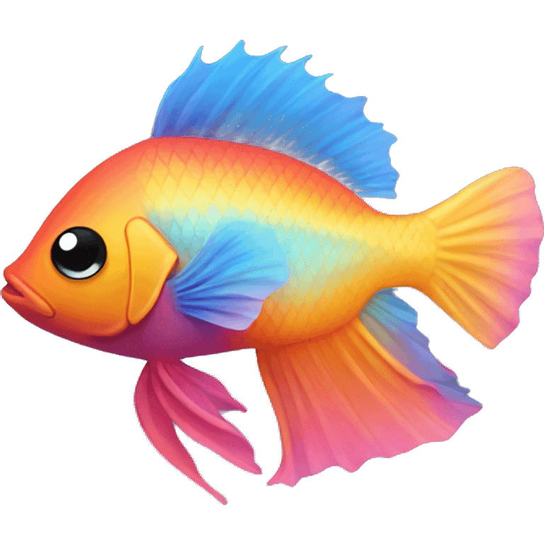 Sunset gradient beta fish emoji