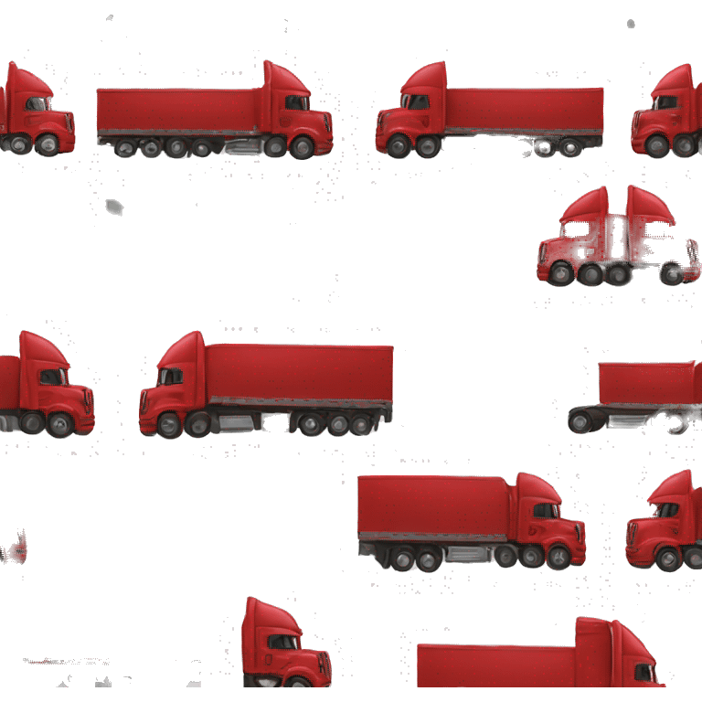 Red semi truck emoji