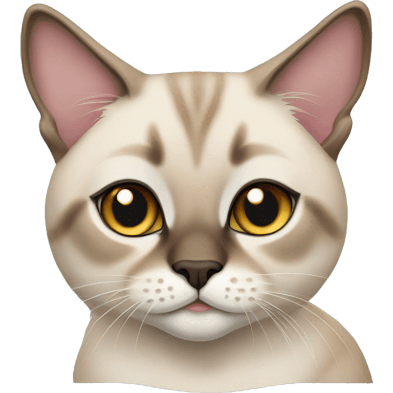 chubby lynx-point siamese cat emoji