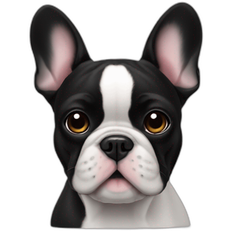 French bulldog black  emoji