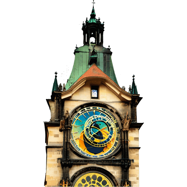 astronomical clock tower prague emoji