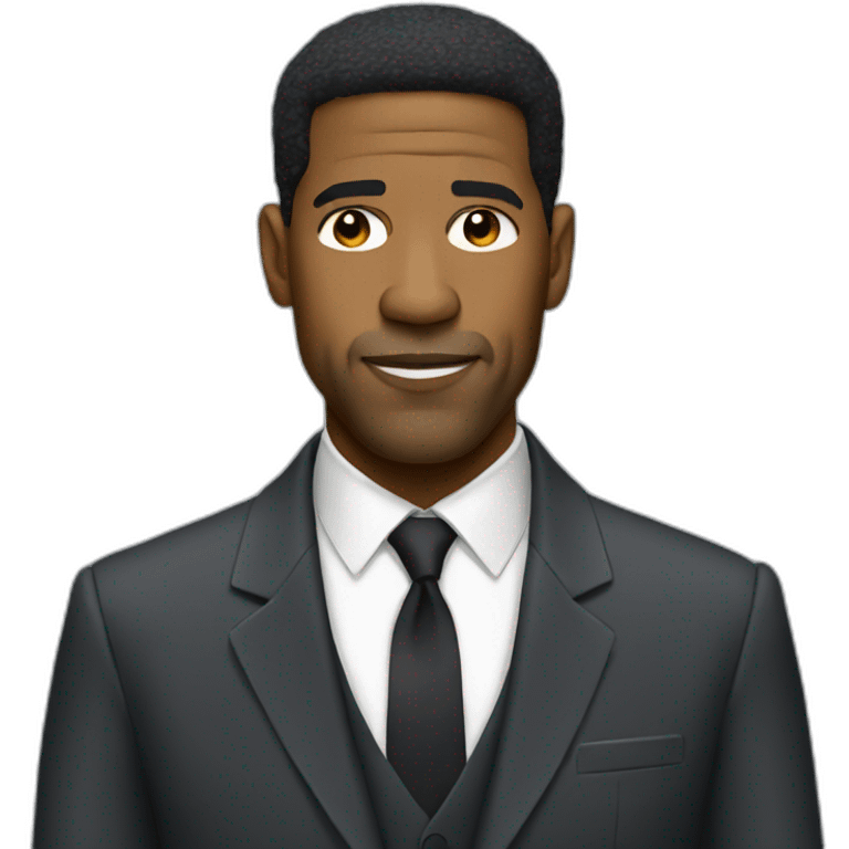 Denzel Washington wearing suit emoji