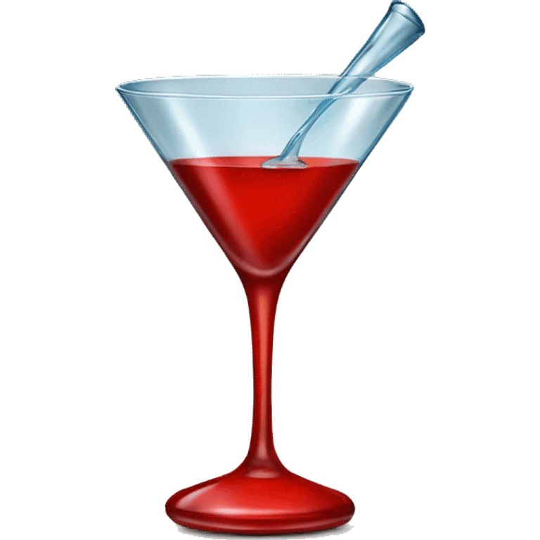 Martini glass with red liquid  emoji