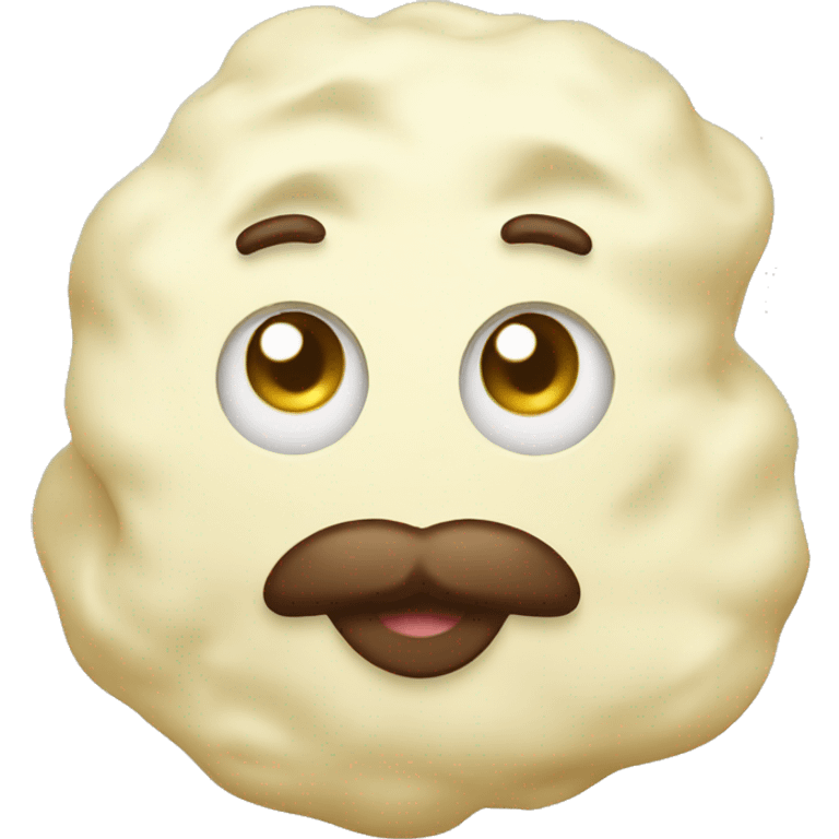 mashed potatoes with goatee emoji