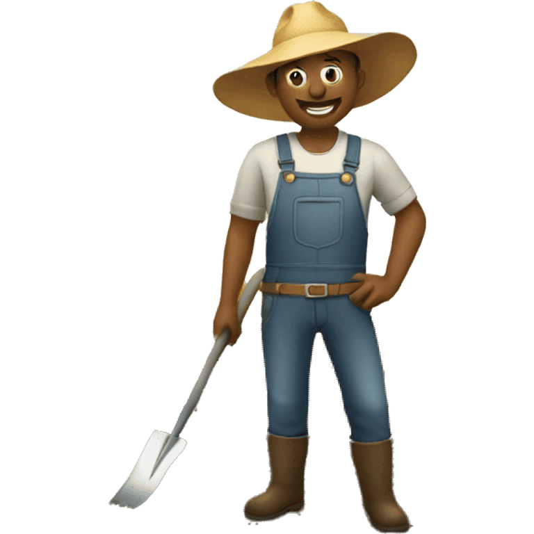 farmer with showel emoji