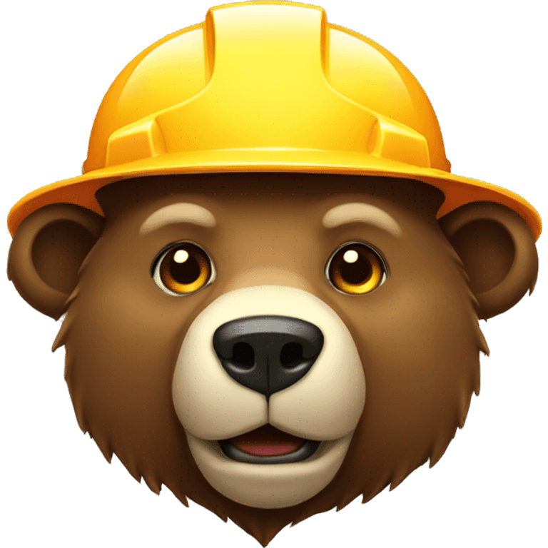 bear head in a hardhat emoji