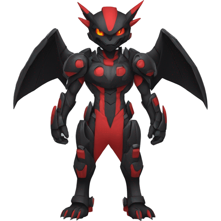  Cool Edgy Black Red Digimon-Fakemon full body emoji