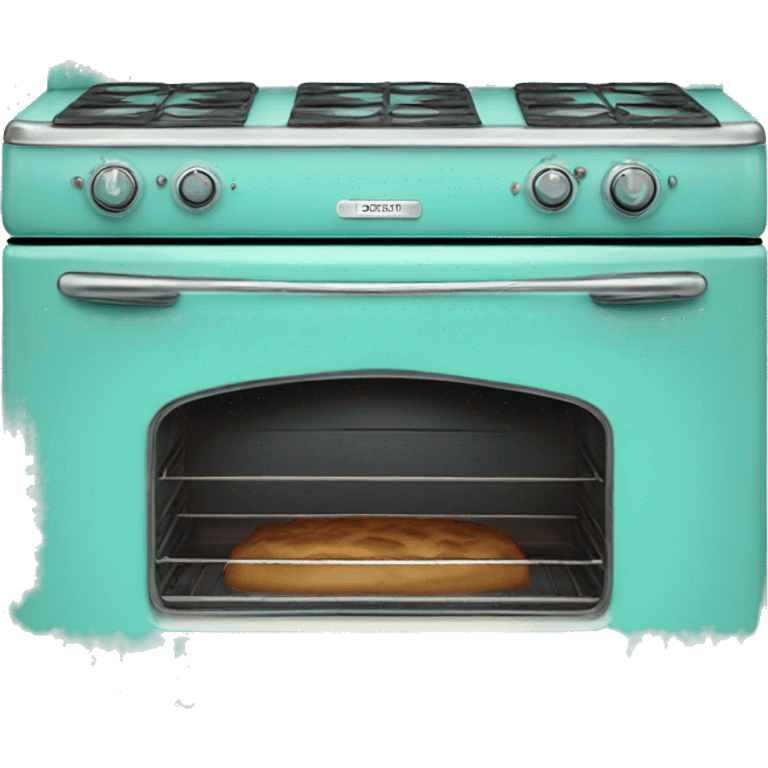 Realistic tiffany blue vintage oven emoji