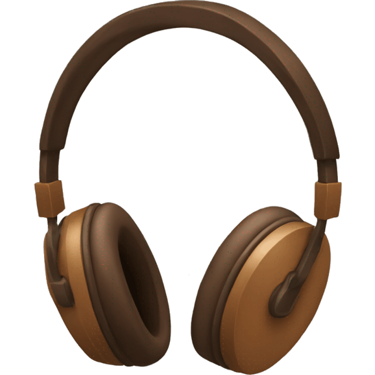 Brown  headphones  emoji