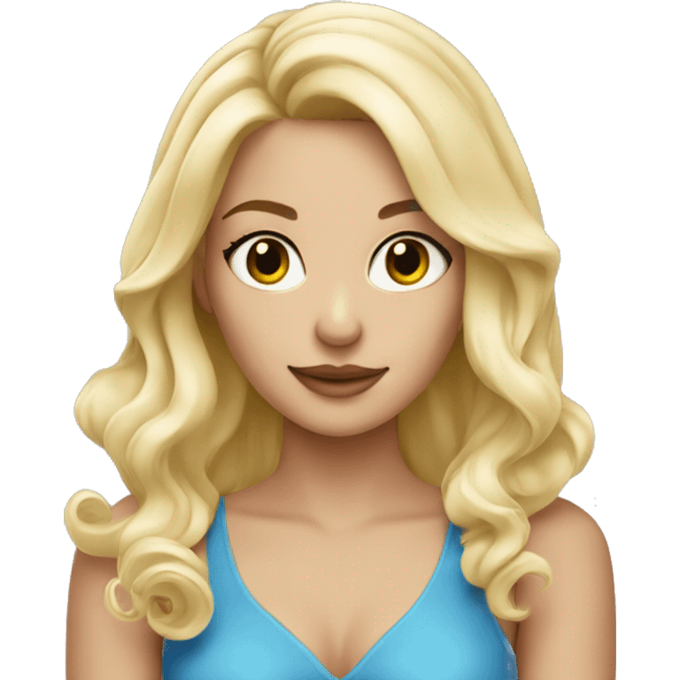 Blonde girl with RINGANA cosmetic emoji