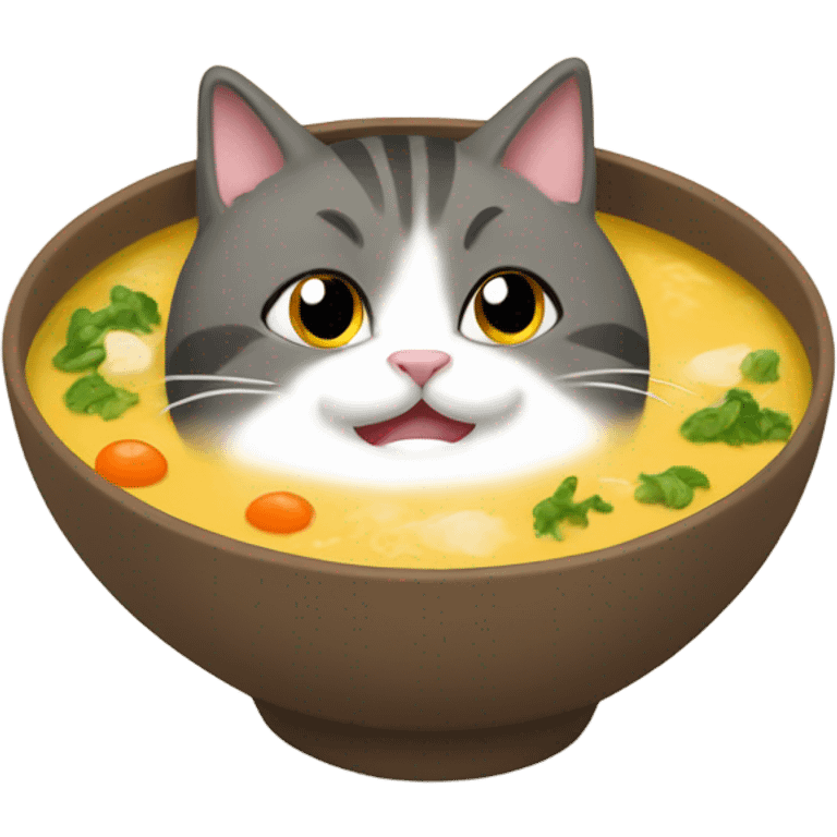 Cat in soup  emoji