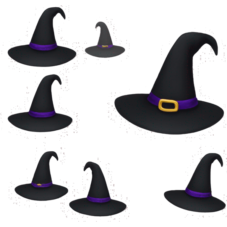 black witch hat emoji