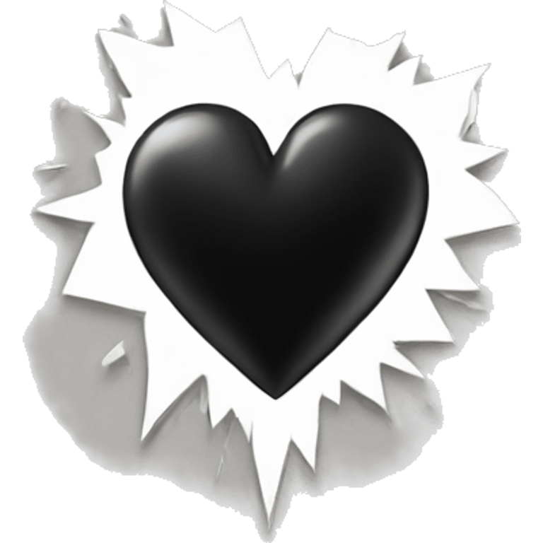 Black heart with broken  emoji