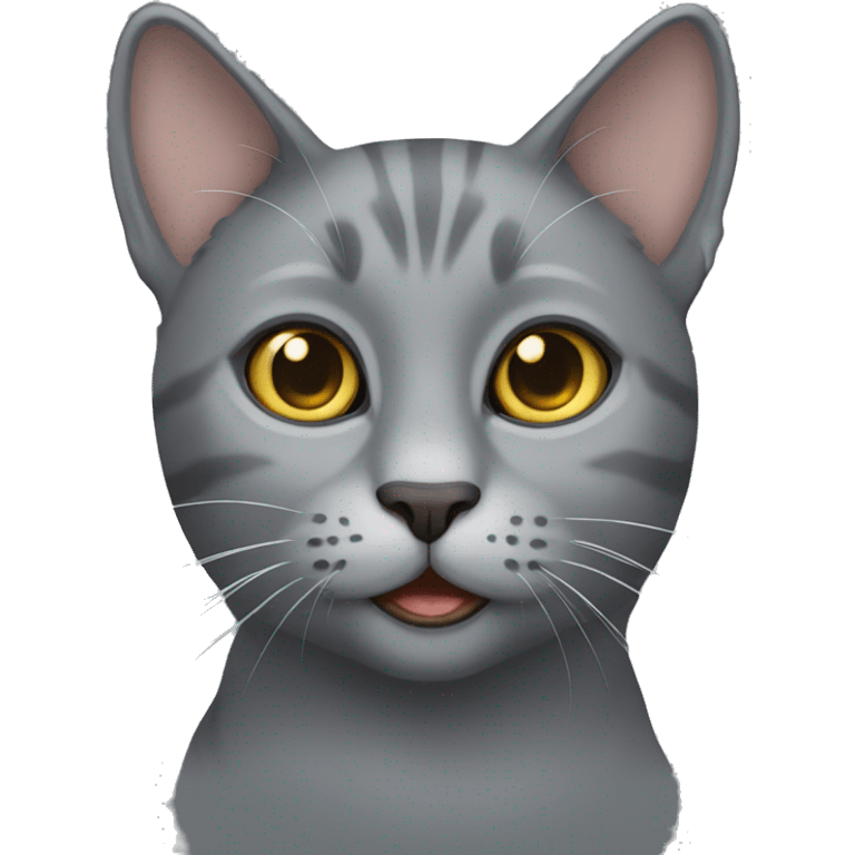 Grey cat emoji