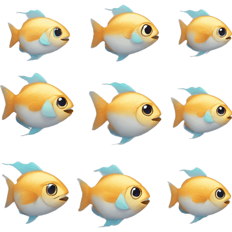 Fish with judgemental face emoji