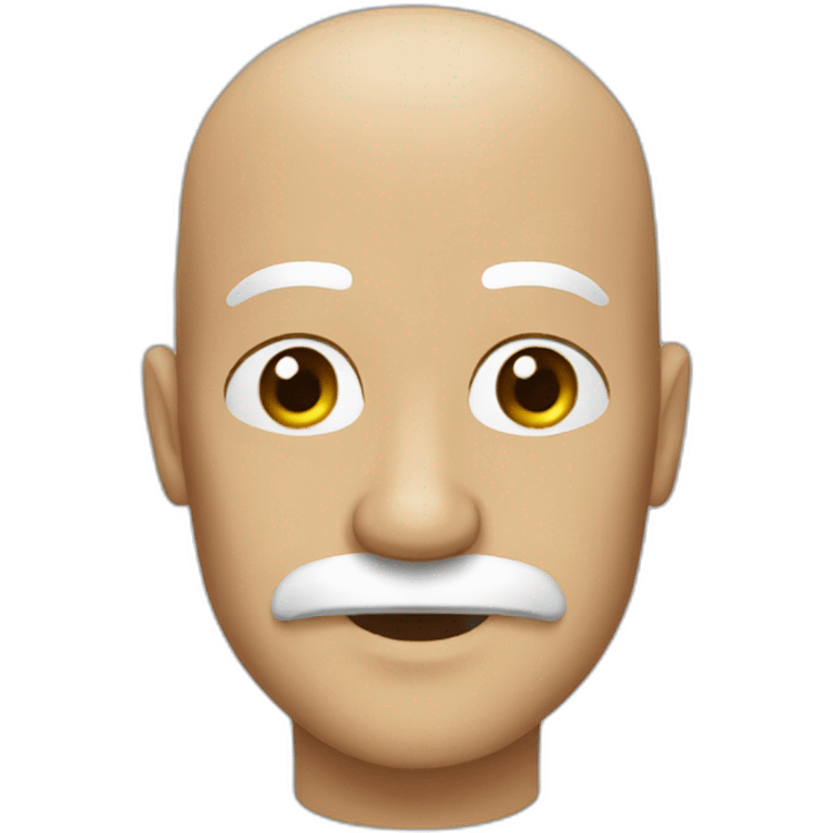 Bald men with long mustache emoji