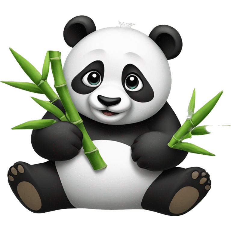 panda with bamboo emoji