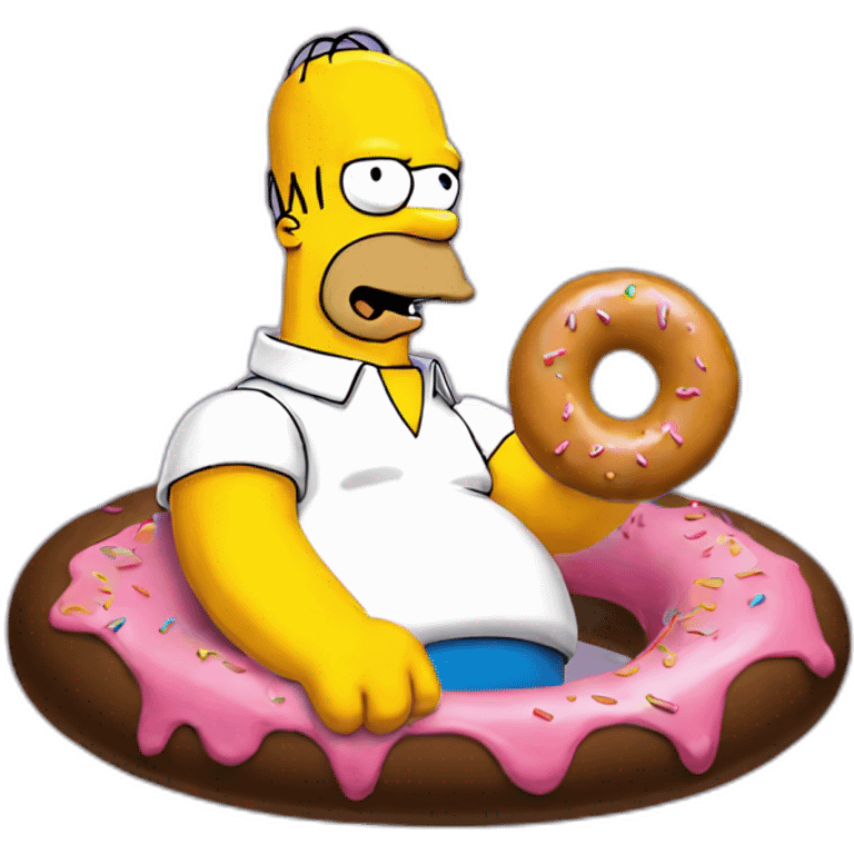 Homer simpsons with donut emoji