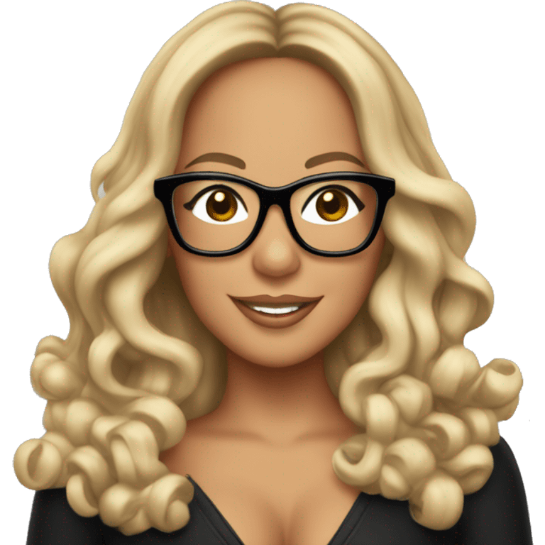 mariah carey christmas wearing black glasses  emoji