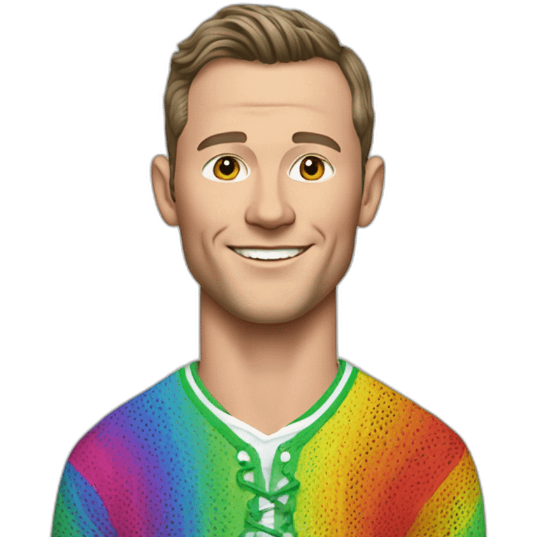 Disco Jonathan Toews wearing rainbow lace shirt emoji