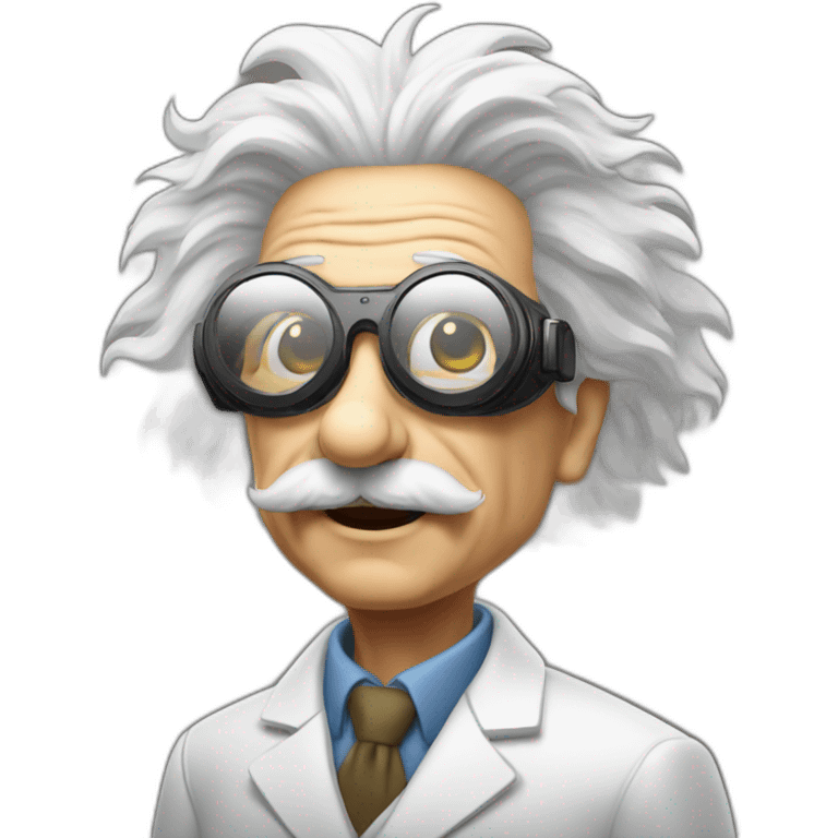 Einstein with VR emoji