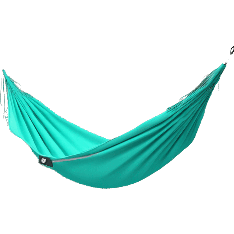 Realistic isolated tiffany blue camping hammock emoji