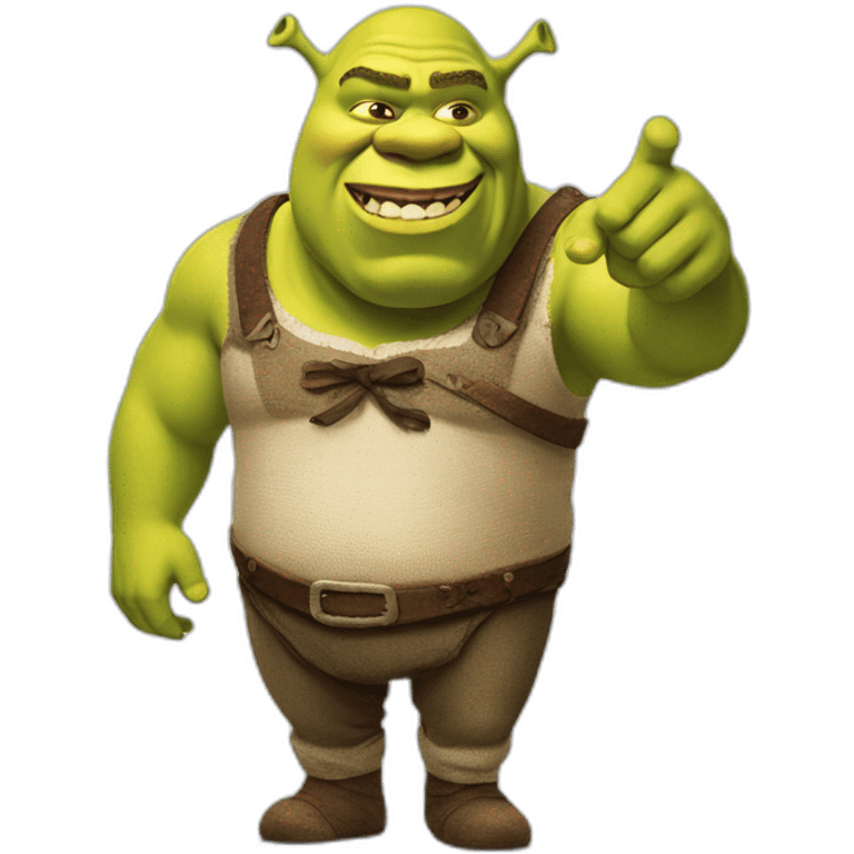 Shrek with a big body emoji