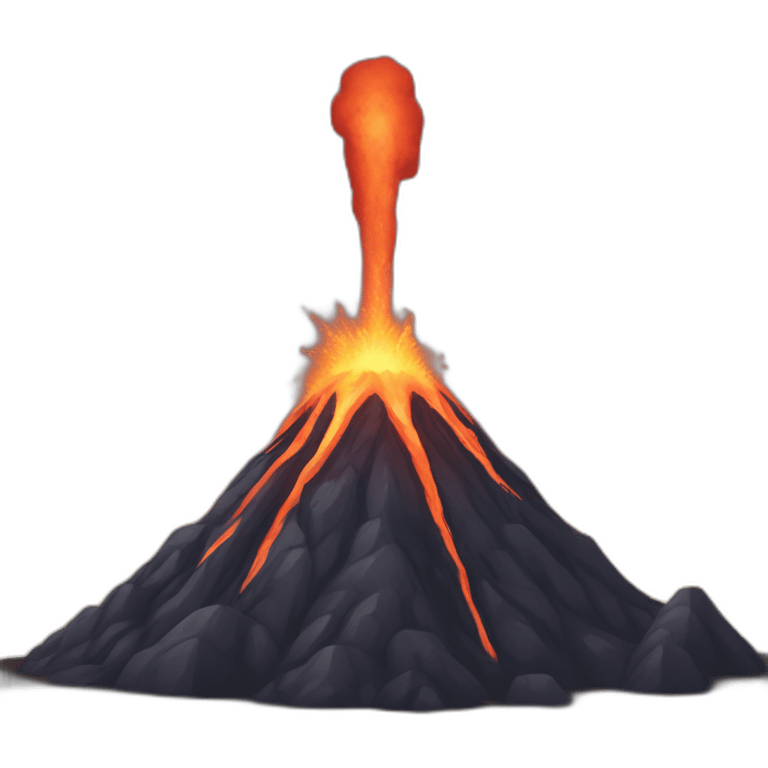 Pokémon volcan avec lave emoji