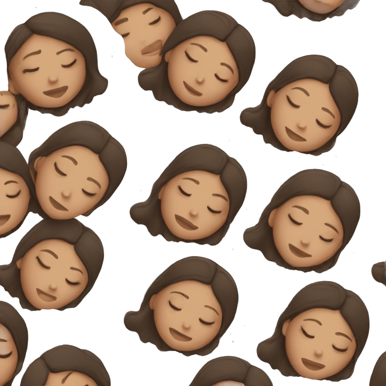 brunette girl sleeping emoji