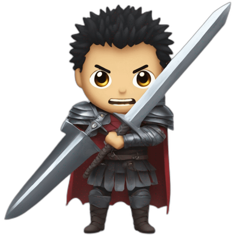 angry berserk guts carrying huge sword without guard emoji